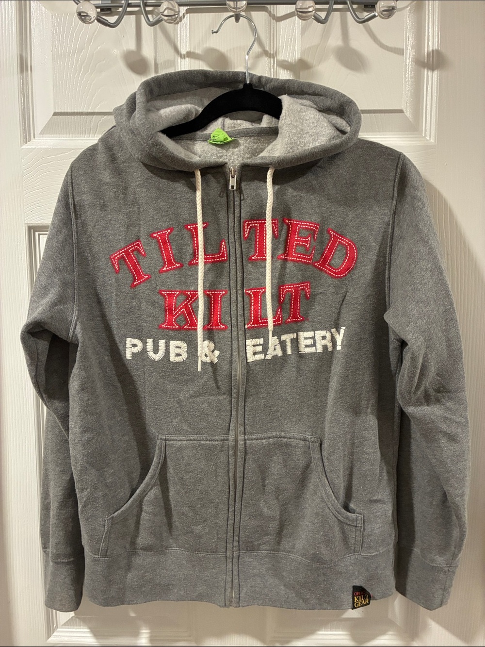 Tilted Kilt Women's Gray Zip-Front Hoodie Vest